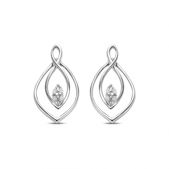 Rosa di luca oorknop  met zirconia - 2011509