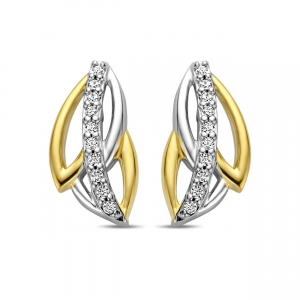 Rosa di luca oorknop verguld met zirconia gezet - 2011511 Rosa di luca oorknop verguld met zirconia gezet - 2011511