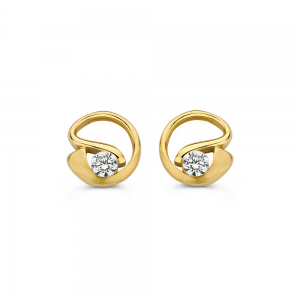 Gouden oorknopjes met zirconia - 2011554