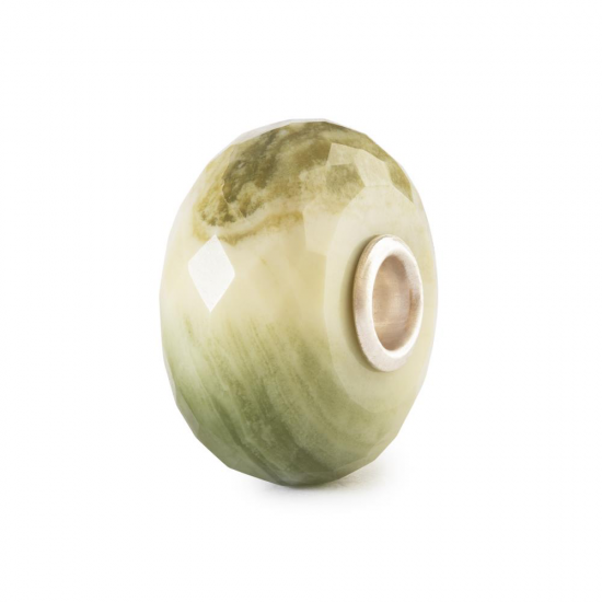 Trollbeads; rond groen-gele calciet - 2011574