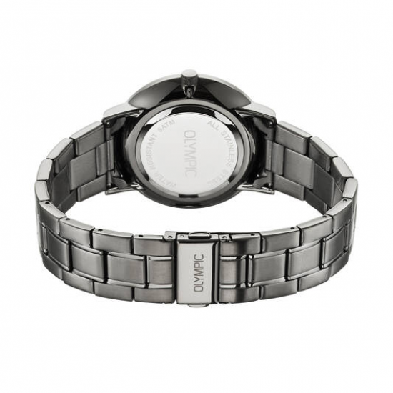 Olympic heren horloge Tobias gunmetal staal bicolor - 2011597