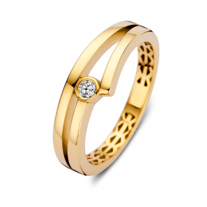 Excellent jewelry gouden ring met zirconia - 2011683