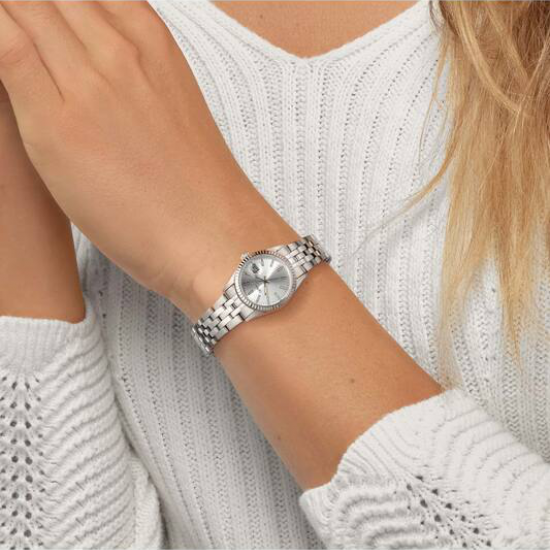 OLYMPIC dames met stalen kast en band zilverkleurige plaat - 2011694