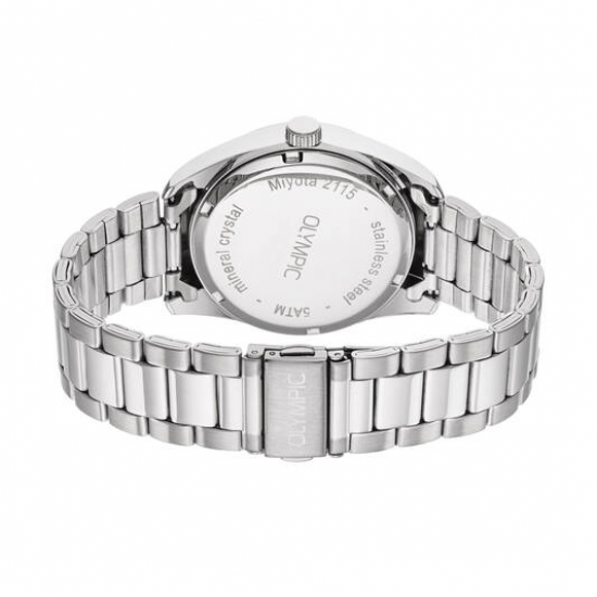 Olympic heren horloge louis met stalen band en groene plaat - 2011696