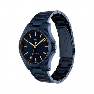 Tommy Hilfiger herenhorloge Bruce, blauwe plating met goudkleurige wijzers - 2011708