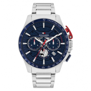 Tommy Hilfiger herenhorloge Bank, blauwe chrono  wijzerplaat - 2011709