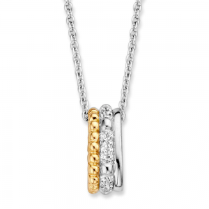 Excellent jewelry zilver met goud hanger - 2011712