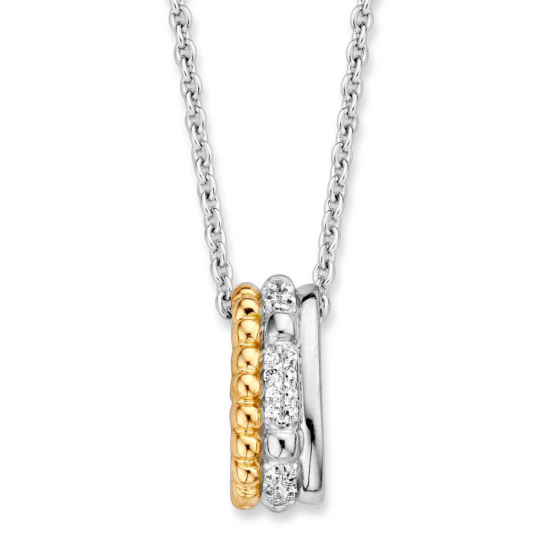 Excellent jewelry zilver met goud hanger - 2011712