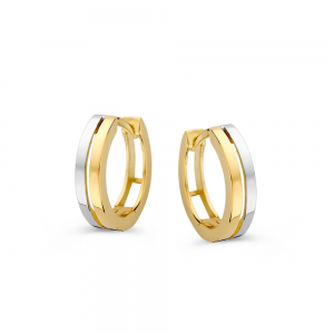 gouden klapoorringen bicolor - 2011720