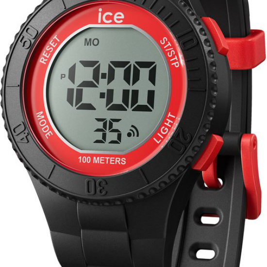 Ice watch zwart rood digitaal horloge - 2011727