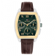Tommy hilfiger heren horloge Oxford, groene plaat bicolor kast en bruine lederen band - 2011738