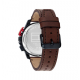 Tommy hilfiger heren horloge Bank blauw kast en bruine lederen band - 2011739