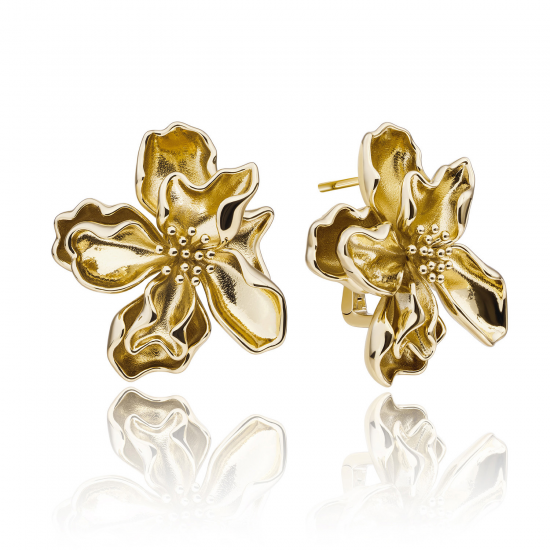 Sparkling Jewels earrings botanic push back gold - 2011745