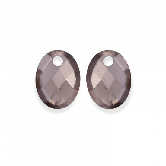 Sparkling Jewels eartones medium oval smokey quartz - 2011747