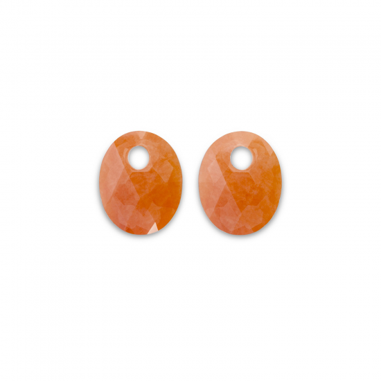 Sparkling Jewels eartones small ovalred adventurine - 2011750