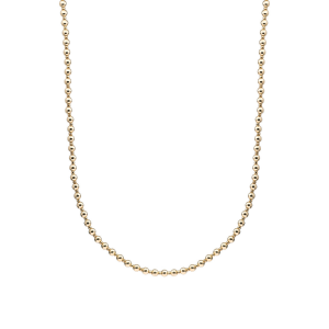 Sparkling Jewels beaded necklace 4mm gold 42cm+2cm - 2011759