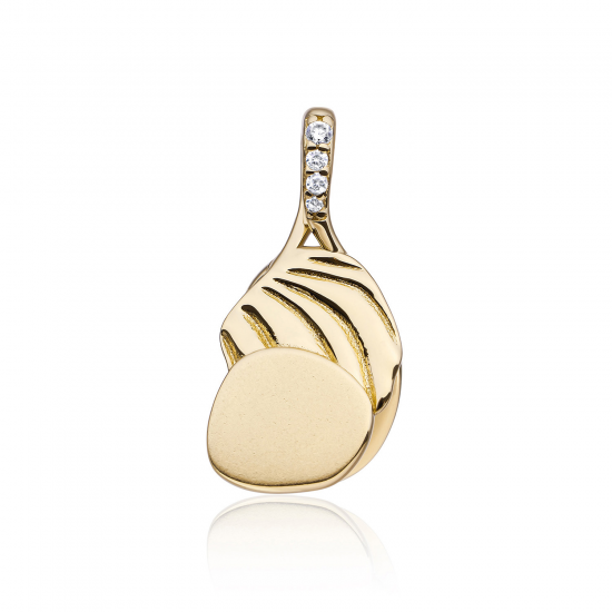 Sparkling Jewels pendant uneven gold CZ - 2011760
