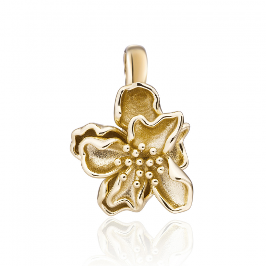 Sparkling Jewels pendant botanic clip gold CZ - 2011761
