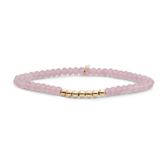 Sparkling Jewels bracelet pink opalite reverse universe gold 4mm - 2011774