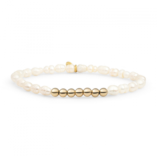 Sparkling Jewels bracelet pearl reverse universe gold 4mm - 2011776