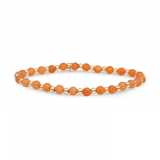 Sparkling Jewels bracelet red aventurine interstellar gold 3mm - 2011778