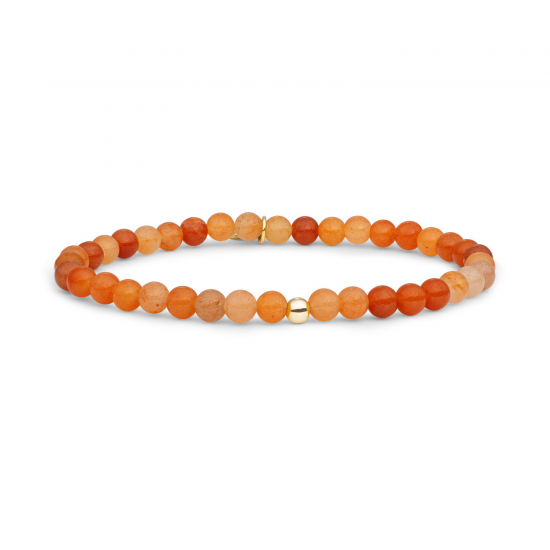 Sparkling Jewels braceletred aventarine saturn small  gold 4mm - 2011779