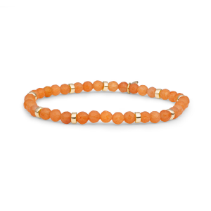 Sparkling Jewels braceletred red aventurineroundel interstellar gold - 2011780