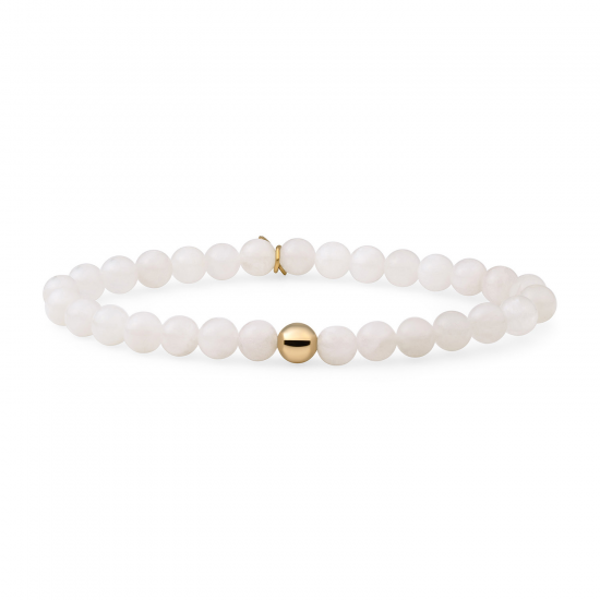Sparkling Jewels; bracelet moonstone saturn small saturn large gold 6mm - 2011781