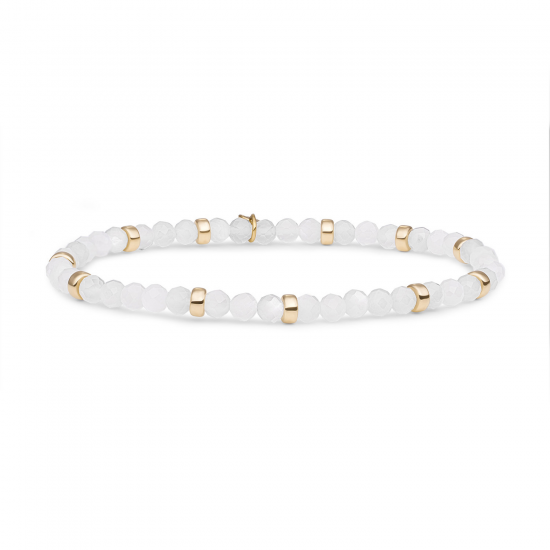 Sparkling Jewels; bracelet moonstone roundel interstellar - 2011782