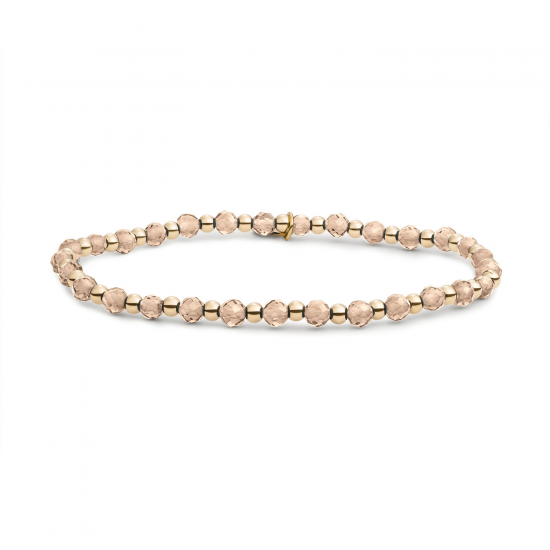 Sparkling Jewels; bracelet light gold citrine quartz  interstellar gold 3mm - 2011783