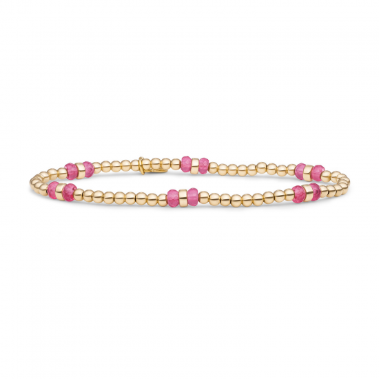 Sparkling Jewels; bracelet candy jade double reverse roundel gold - 2011790