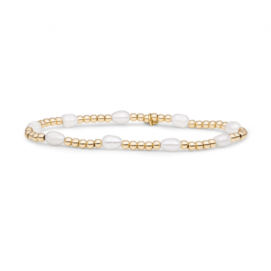 Sparkling Jewels bracelet pearl reverse roundel gold - 2011795