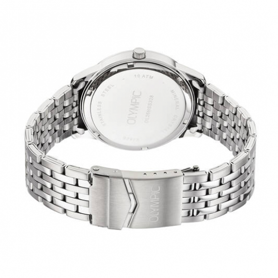 Olympic heren horloge staal met blauwe plaat - 2011812