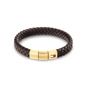 Tommy Hilfiger heren armband met donkerbruin leer - 2011814