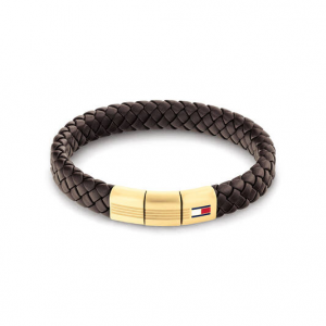 Tommy Hilfiger heren armband met donkerbruin leer - 2011814