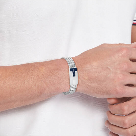 Tommy hilfiger heren armband staal milanese fantasie - 2011815