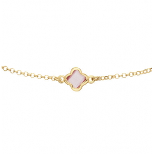 Verguld zilveren collier met paars/roze stenen - 2011816