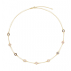 Verguld zilveren collier met paars/roze stenen - 2011816