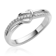 Zinzi ring bicolor  golf met hart en zirconia's - 2011920