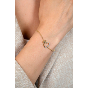 Zinzi armband bicolor golf met hart en zirconia's - 2011921