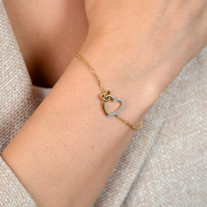 Zinzi armband bicolor golf met hart en zirconia's - 2011921