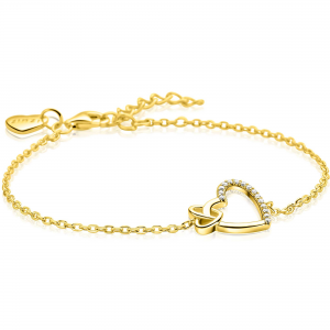 Zinzi armband bicolor golf met hart en zirconia's - 2011921