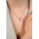 Zinzi zilver verguld coolier met hart open half gezet met zirconia - 2011962