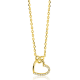Zinzi zilver verguld coolier met hart open half gezet met zirconia - 2011962