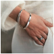 Zilveren bangle massief 64mm/6mm - 2011992