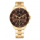 Tommy Hilfiger horloge goudkleur met bruine chrono plaat en bezel - 2012027
