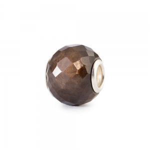 Trollbeads; gefacetterde bruine saffier rond - 2012132