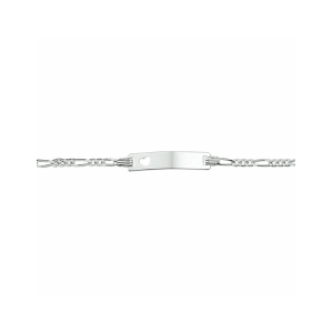 graveerarmband hart figaro plaat 4,2 mm - 2011380