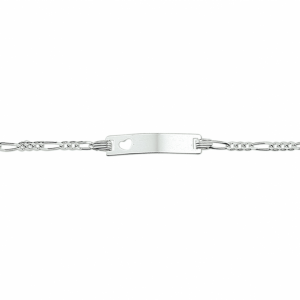 graveerarmband hart figaro plaat 4,2 mm - 2011380
