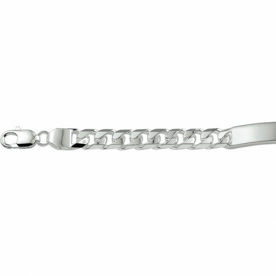 graveerarmband gourmette 6-zijdes geslepen plaat 8 mm - 2010918